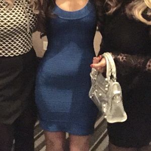 Herve leger blue dress size small